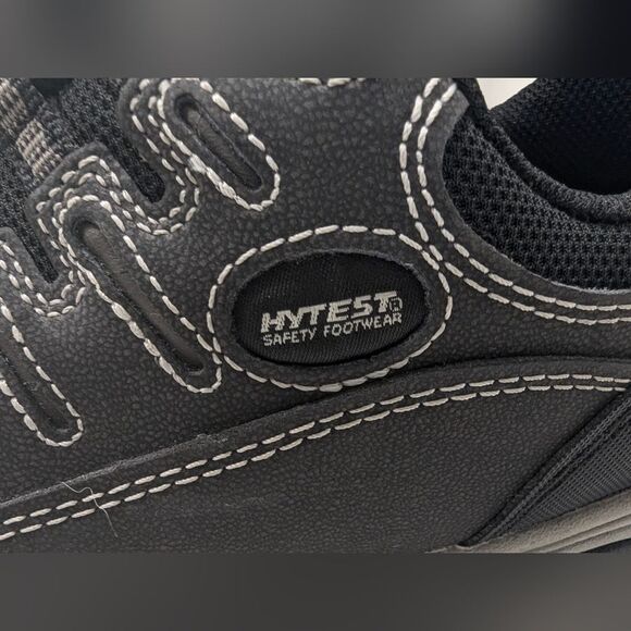 Hytest Unisex Poron XRD Leather Shoes still toe black safety shoes boots sz 9.5W - Picture 8 of 12